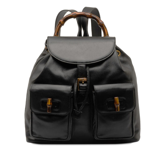 Gucci Bamboo Drawstring Leather Backpack (SHG-b7jhdk)