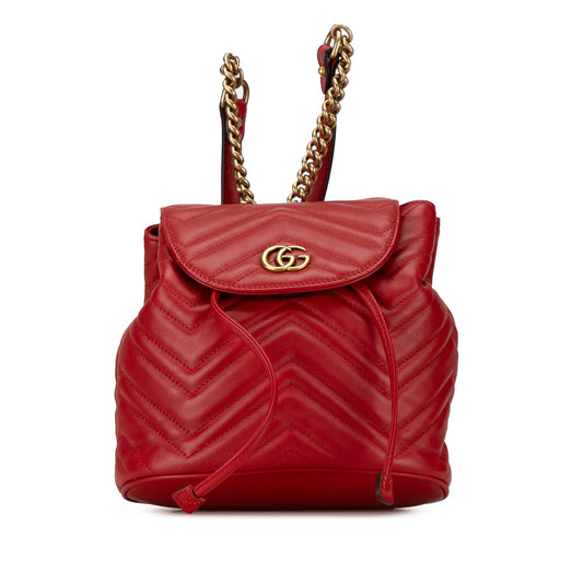 Gucci GG Marmont Matelasse Backpack (SHG-pGGoby)