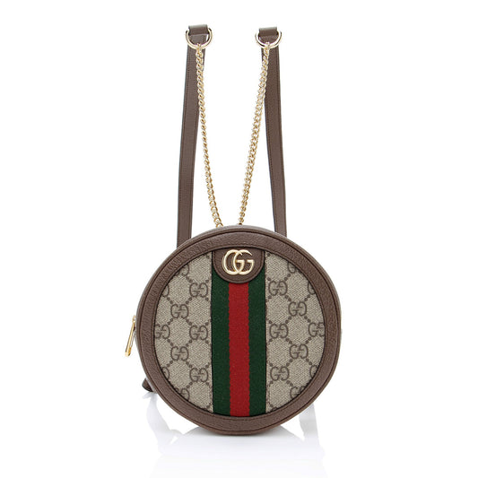 Gucci GG Supreme Ophidia Round Mini Backpack