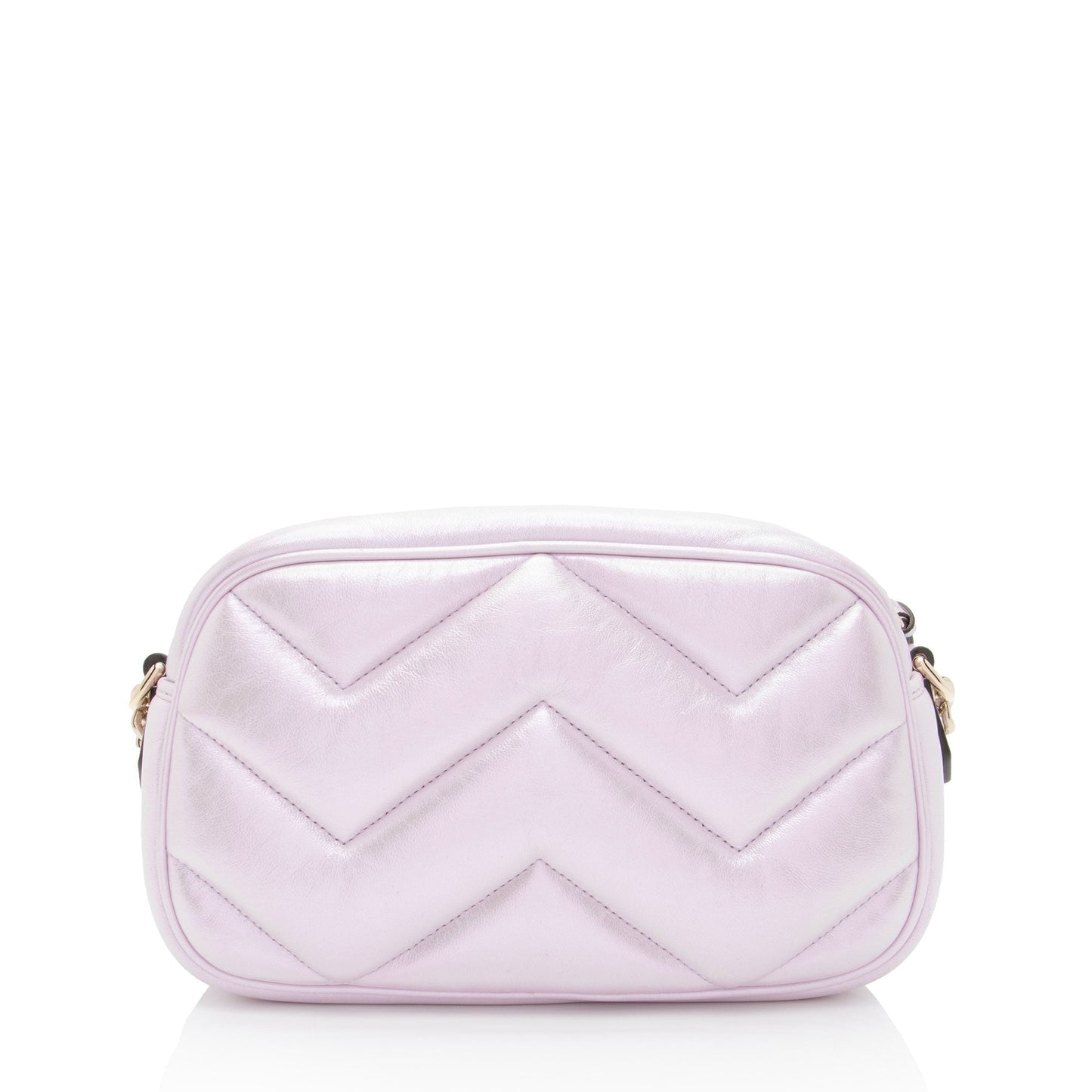 Gucci Matelasse Padded Iridescent Leather GG Marmont Small Camera Bag