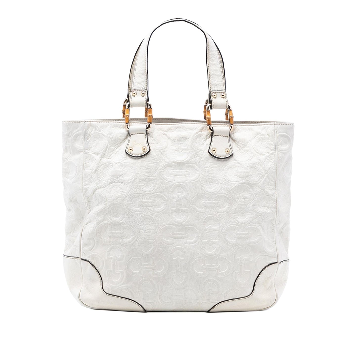 Gucci Leather Bamboo Horsebit Tote
