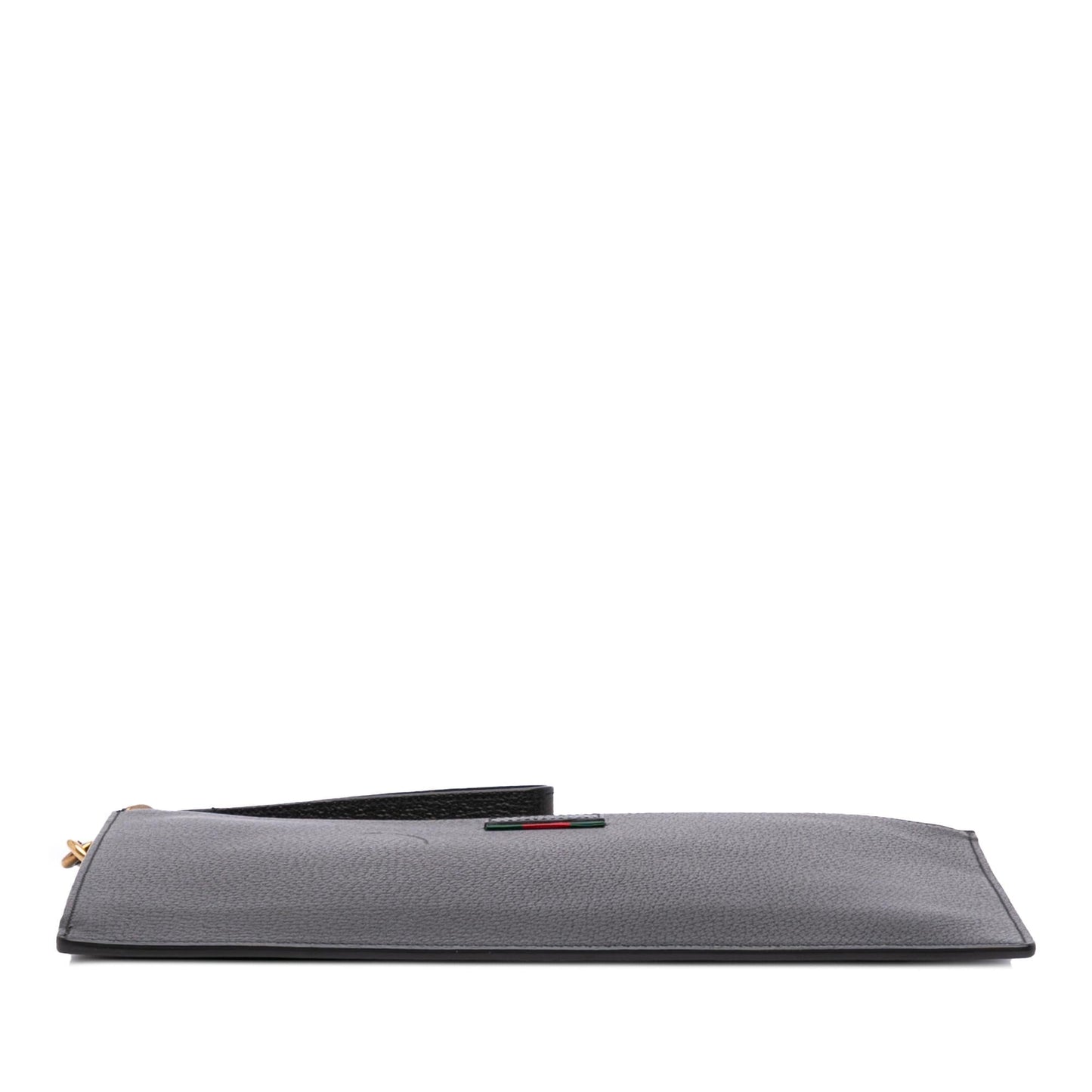 Gucci Leather Web Agora Clutch
