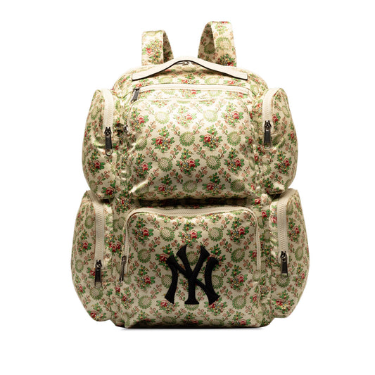 Gucci MLB Floral Satin NY Yankees Patch Backpack (SHG-RhoNm4)