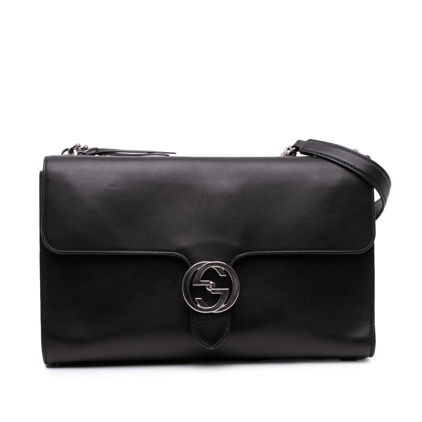 Gucci Medium Leather Dollar Interlocking G Crossbody