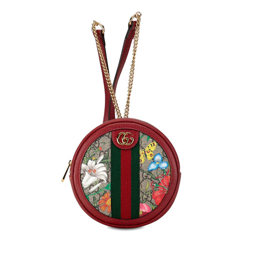Gucci Mini GG Supreme Flora Round Ophidia Backpack