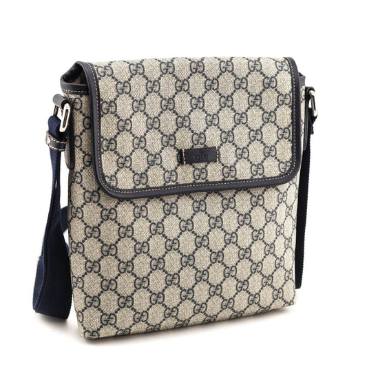 Gucci Navy GG Supreme Small Messenger Bag