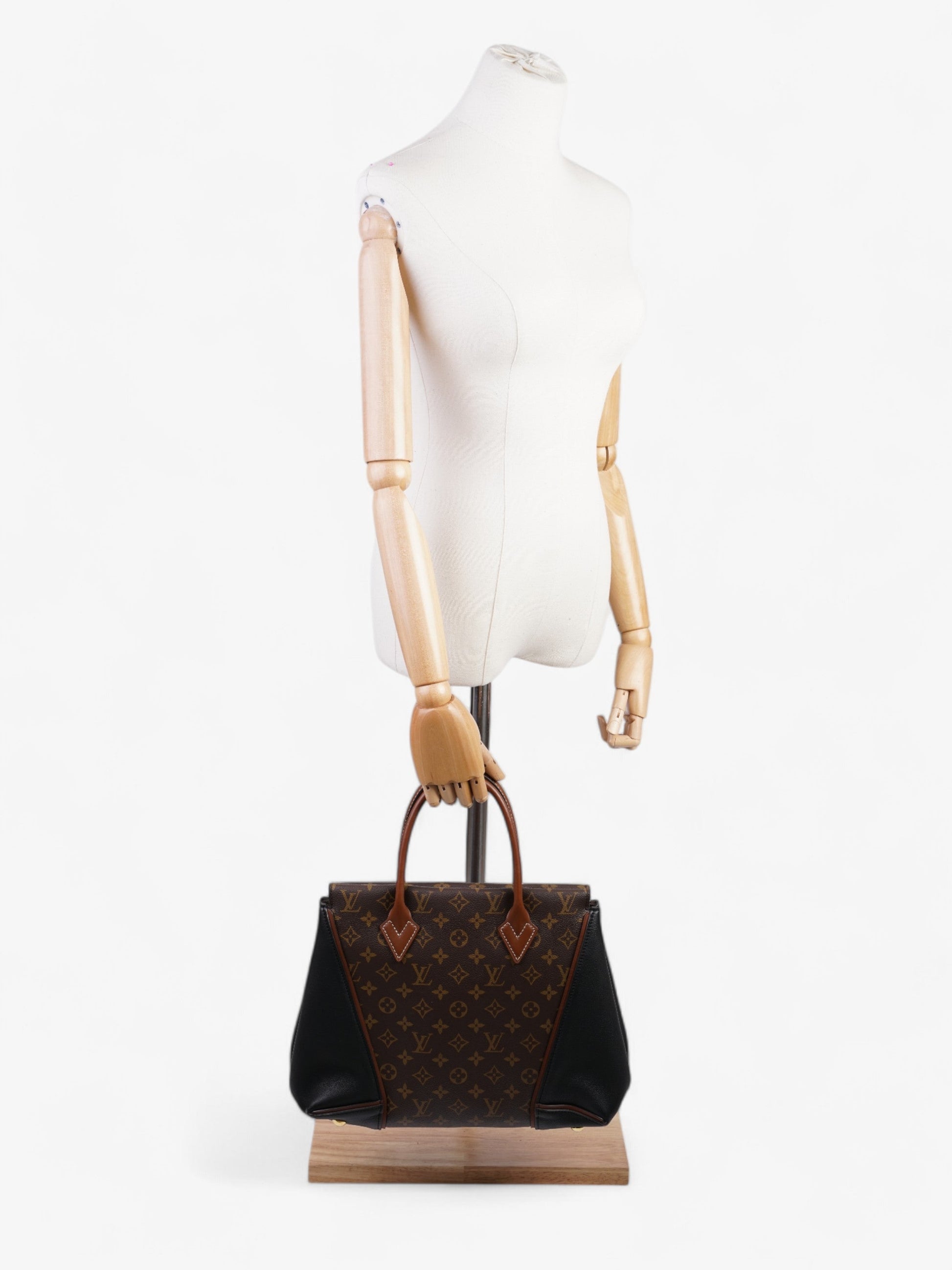 Louis Vuitton W Tote Monogram / Black Coated Canvas PM