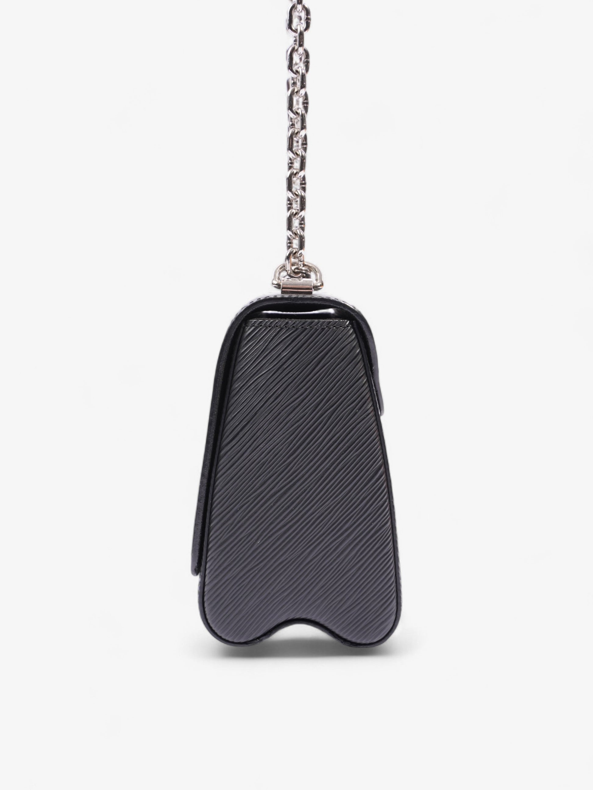 Louis Vuitton Twist Chain Bag Black Leather MM
