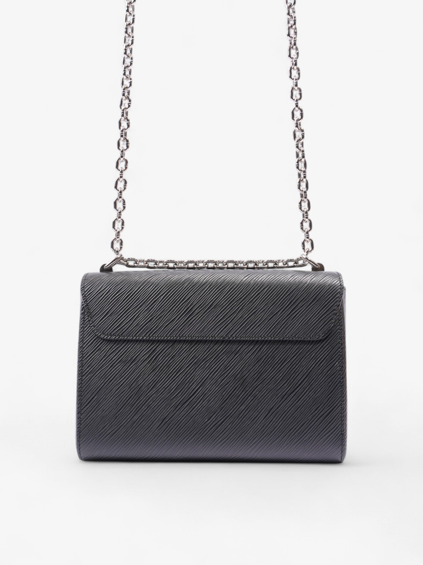 Louis Vuitton Twist Chain Bag Black Leather MM