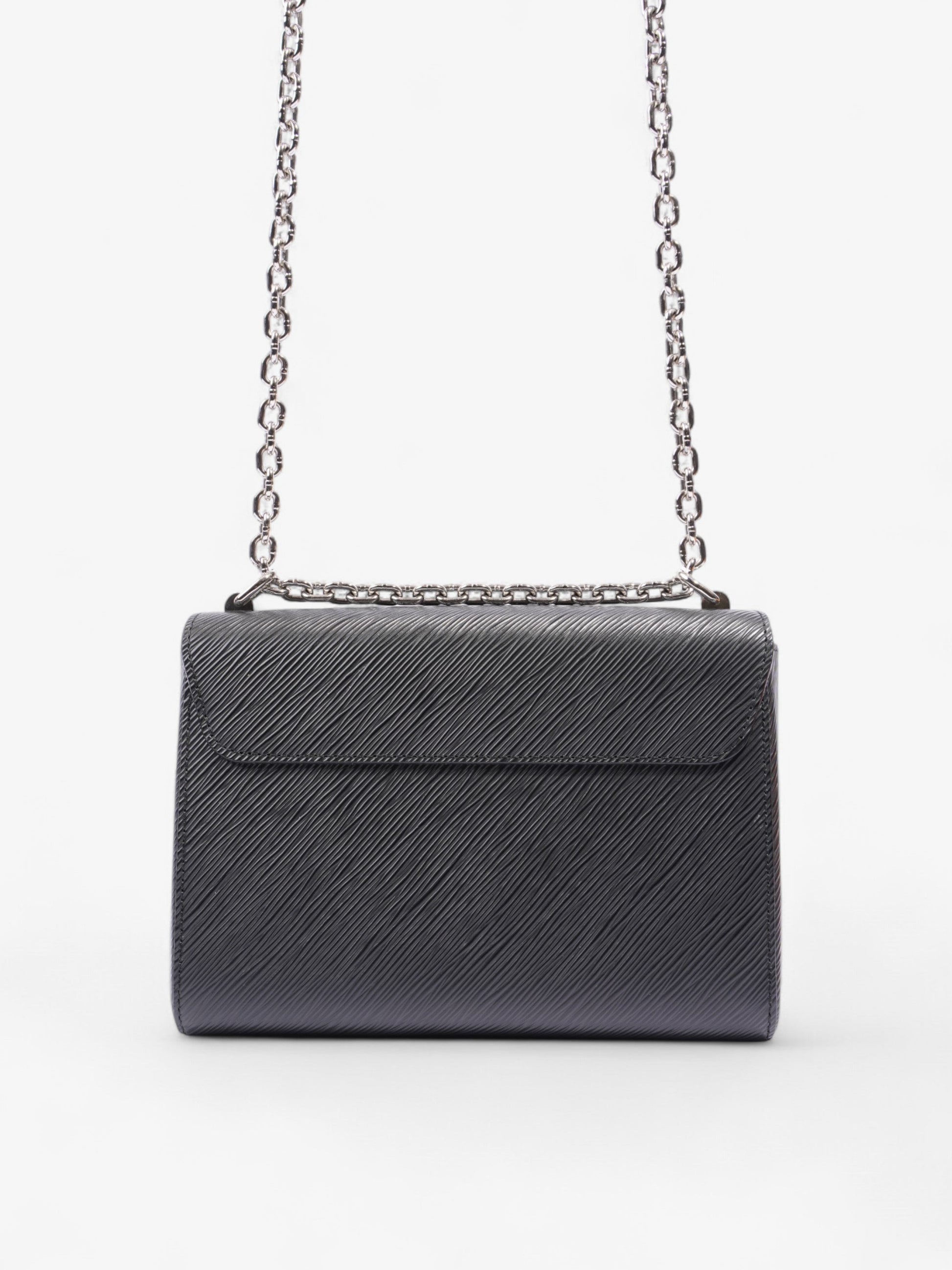 Louis Vuitton Twist Chain Bag Black Leather MM