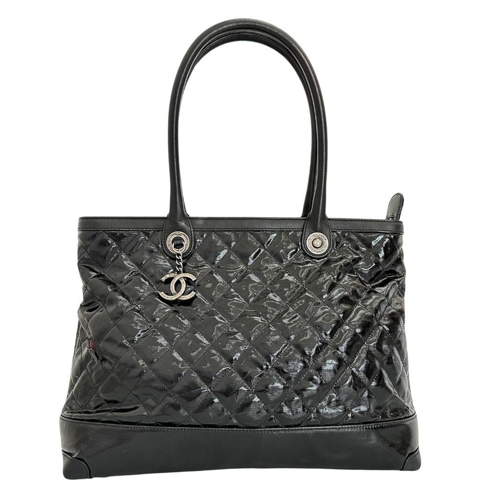 Chanel Cambon Patent Leather Tote Bag Classic Flap