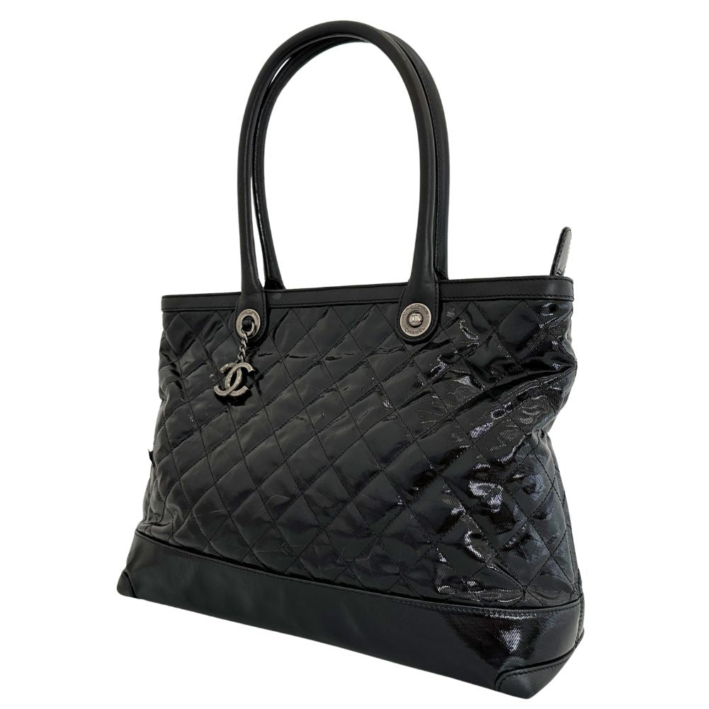 Chanel Cambon Patent Leather Tote Bag Classic Flap