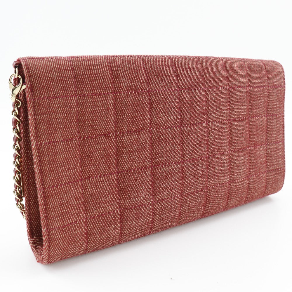 Chanel Cotton Canvas Chain Shoulder Bag Classic Flap