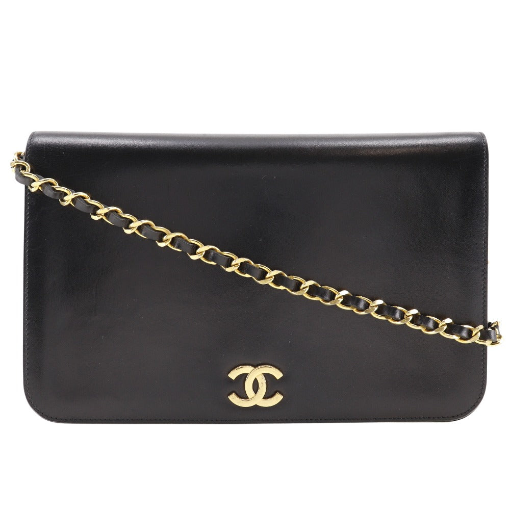 Chanel Chain Shoulder Bag Black Classic Flap