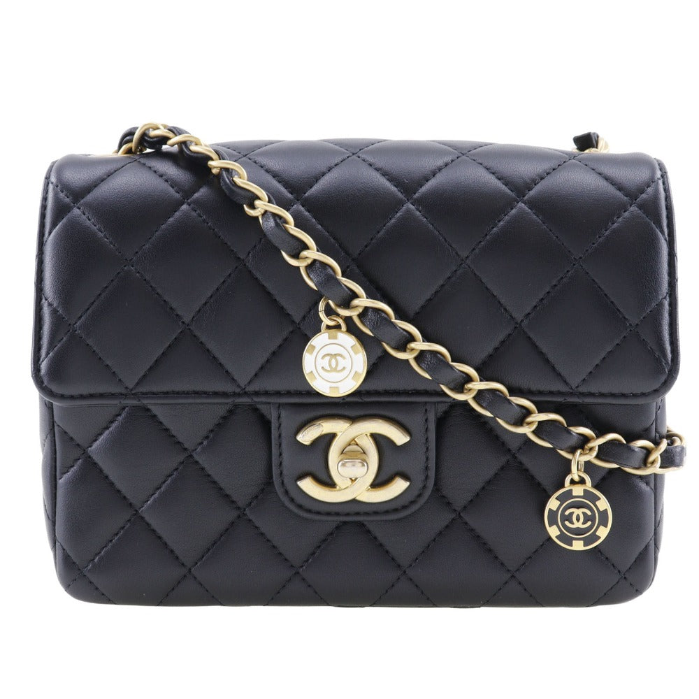 Chanel Matelasse Shoulder Bag Black Classic Flap