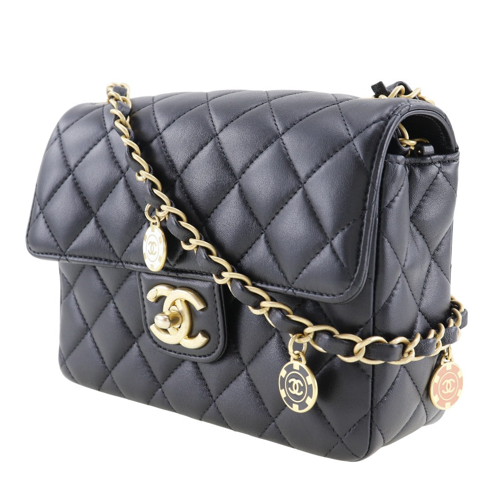 Chanel Matelasse Shoulder Bag Black Classic Flap