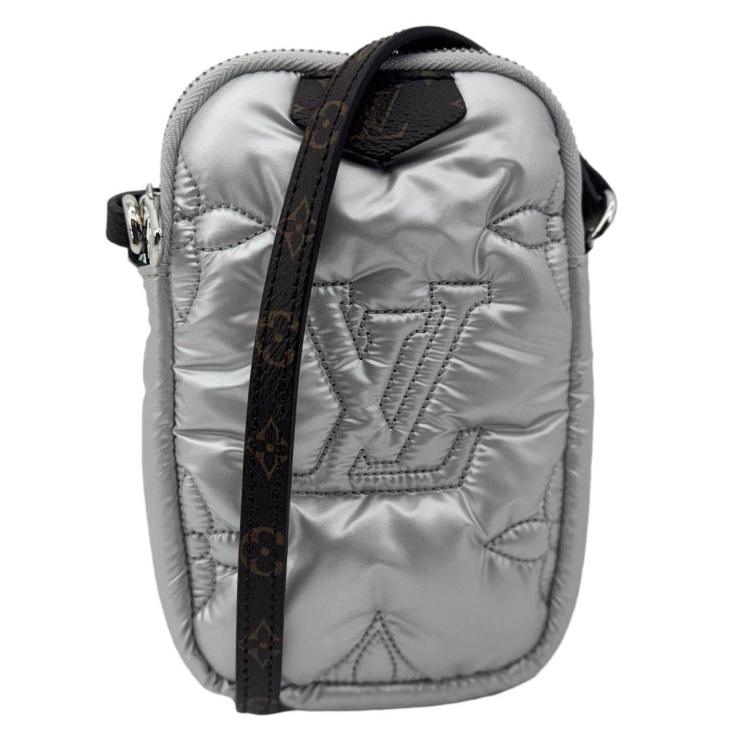 LOUIS VUITTON Pillow Monogram Econyl Phone Pouch Silver