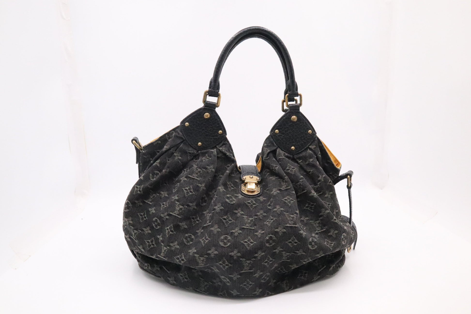Louis Vuitton XL Hobo in Black Monogram Denim Canvas