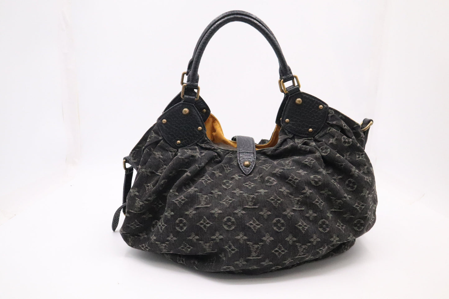 Louis Vuitton XL Hobo in Black Monogram Denim Canvas