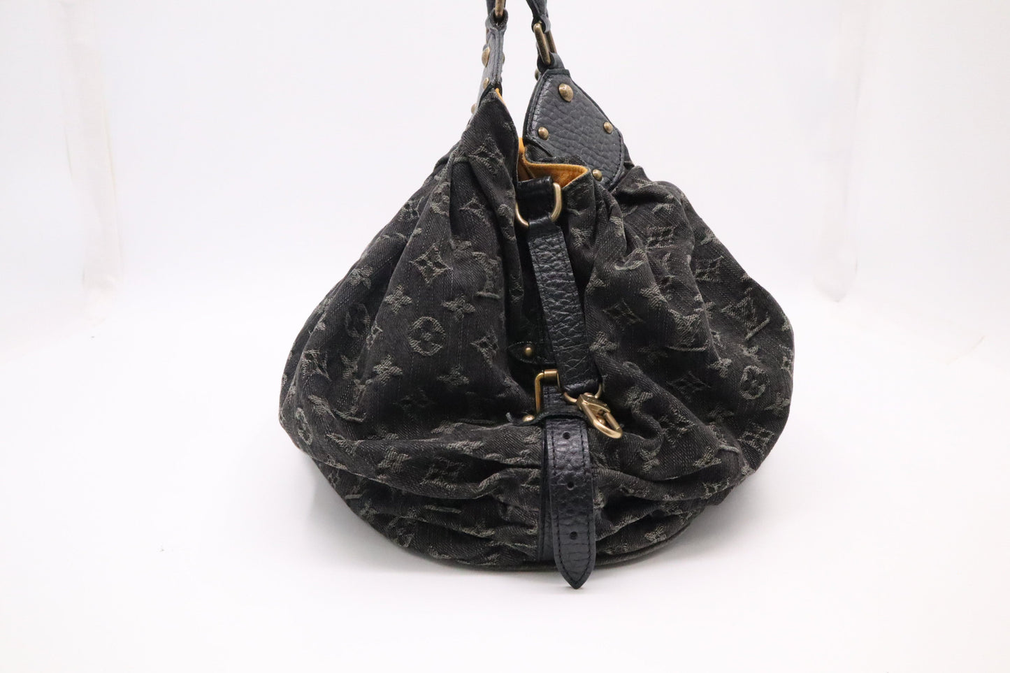 Louis Vuitton XL Hobo in Black Monogram Denim Canvas
