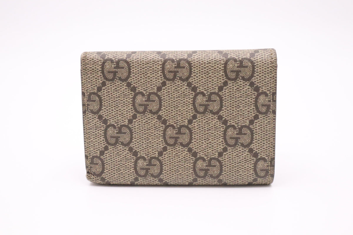 Gucci x Balenciaga Compact Wallet in GG Supreme Canvas