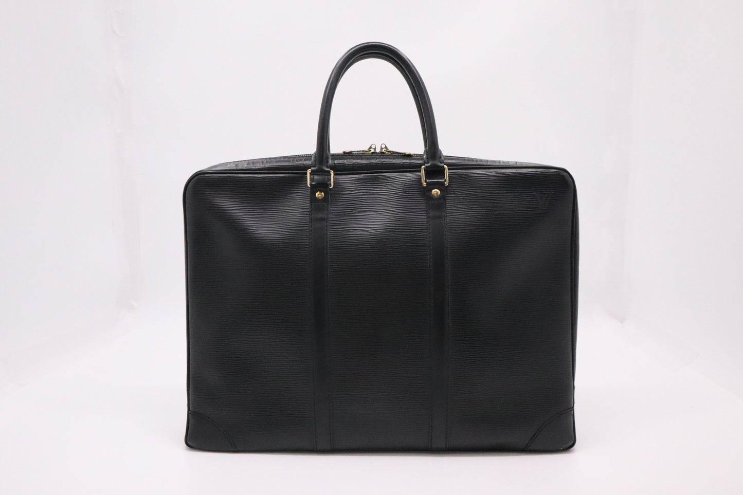 Louis Vuitton Porte Documents Voyage Business Bag in Black Epi Leather