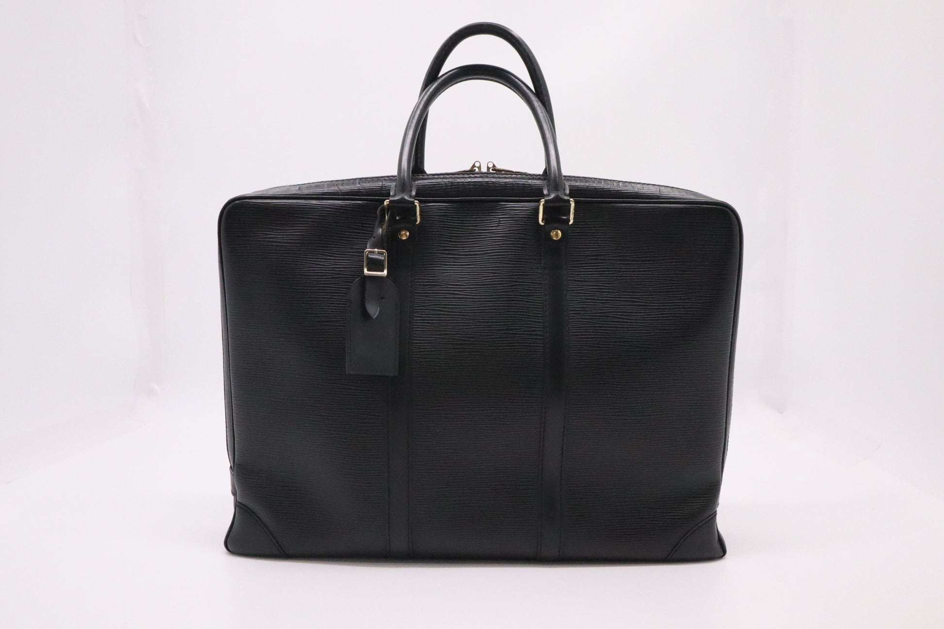 Louis Vuitton Porte Documents Voyage Business Bag in Black Epi Leather