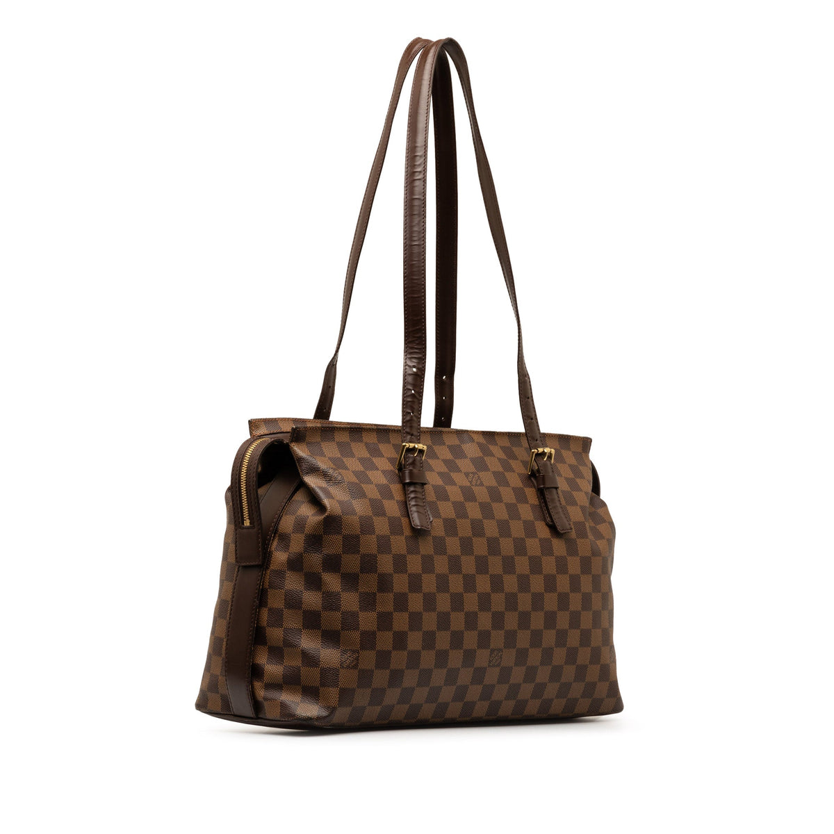 Brown Louis Vuitton Damier Ebene Chelsea Shoulder Bag