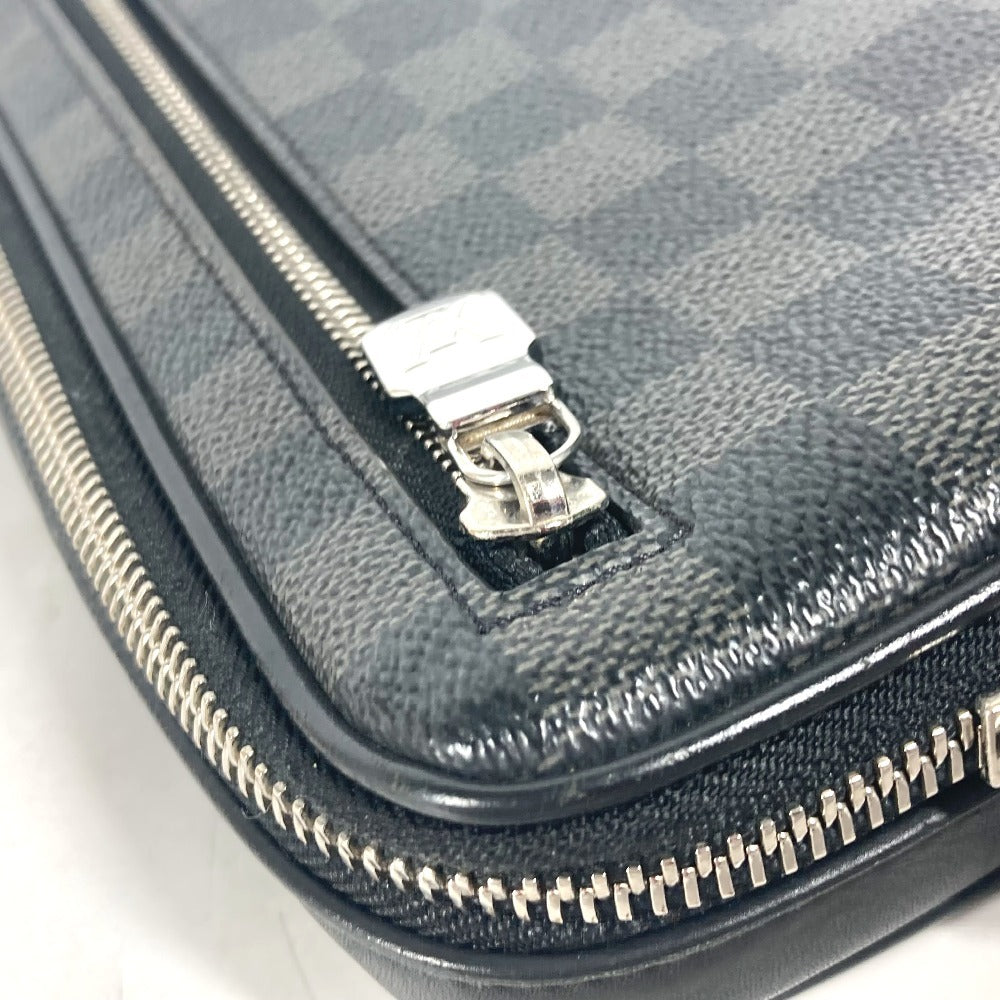 LOUIS VUITTON business bag N60182 Damier Grafitto Canvas black Damier Grafitte Alpha clutch unisex(Unisex)