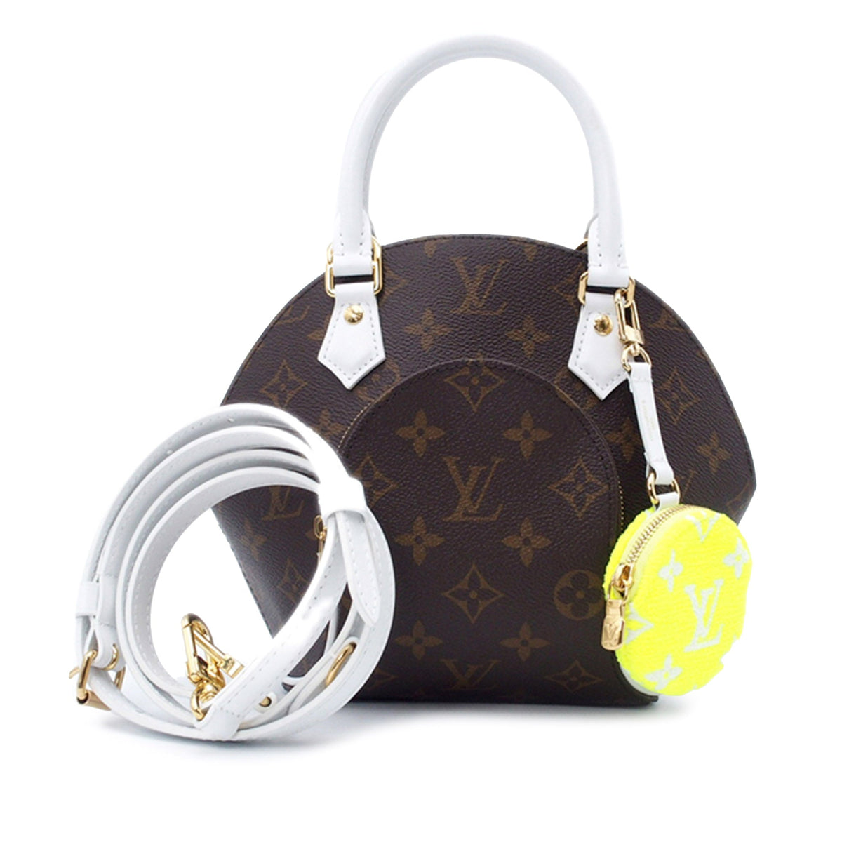 Brown Louis Vuitton Monogram Match Ellipse BB Satchel