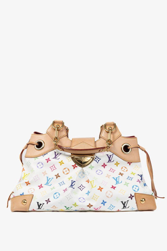 Louis Vuitton x Takashi Murakami Ursula White Multicolore Monogram Handbag