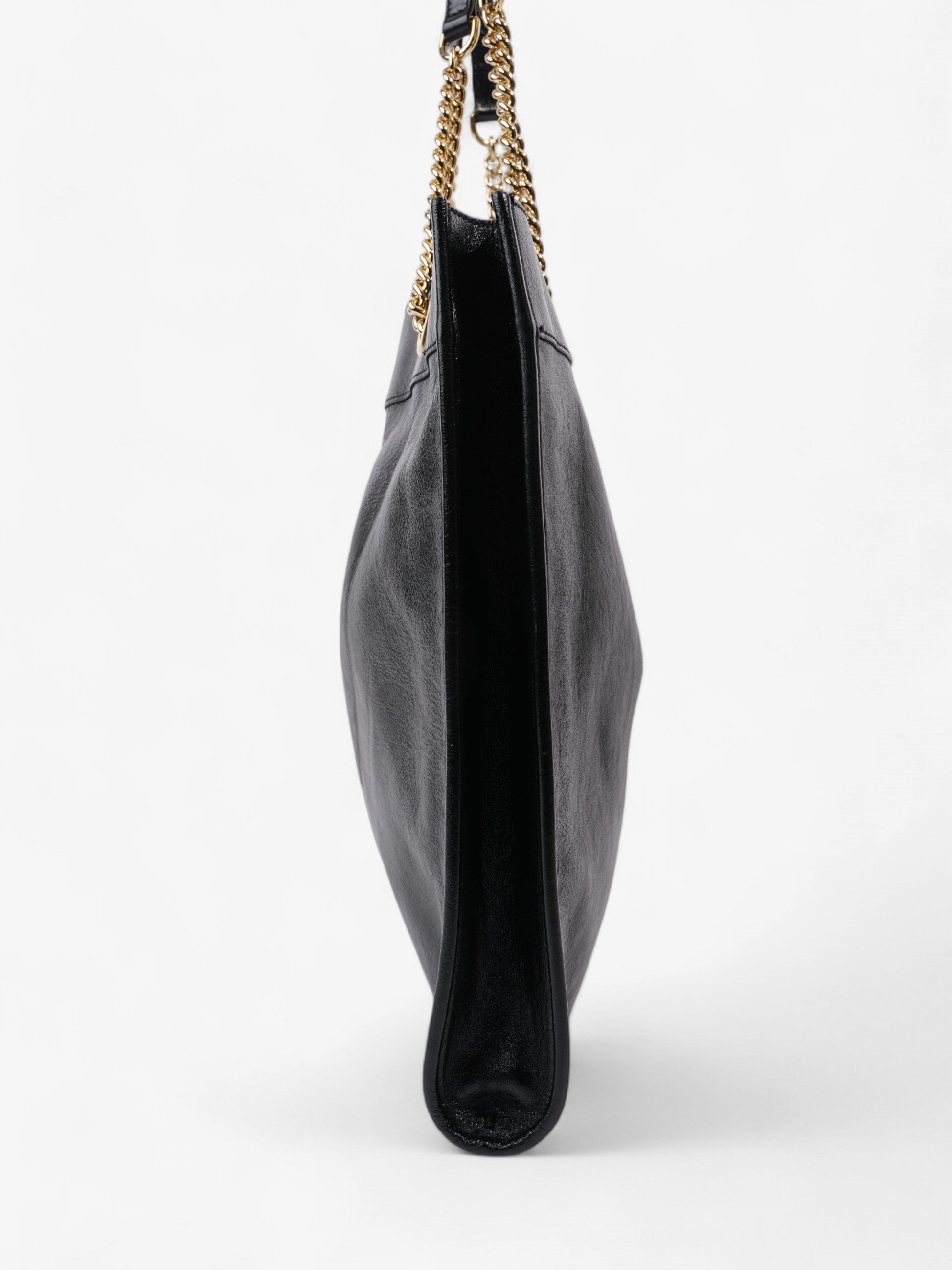 Gucci Rajah Chain Tote Black / Green / Red Leather Large