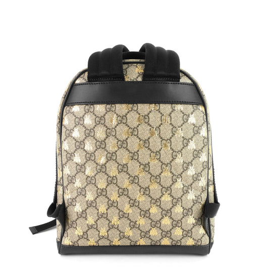 Gucci Bees Small GG Supreme Canvas Backpack