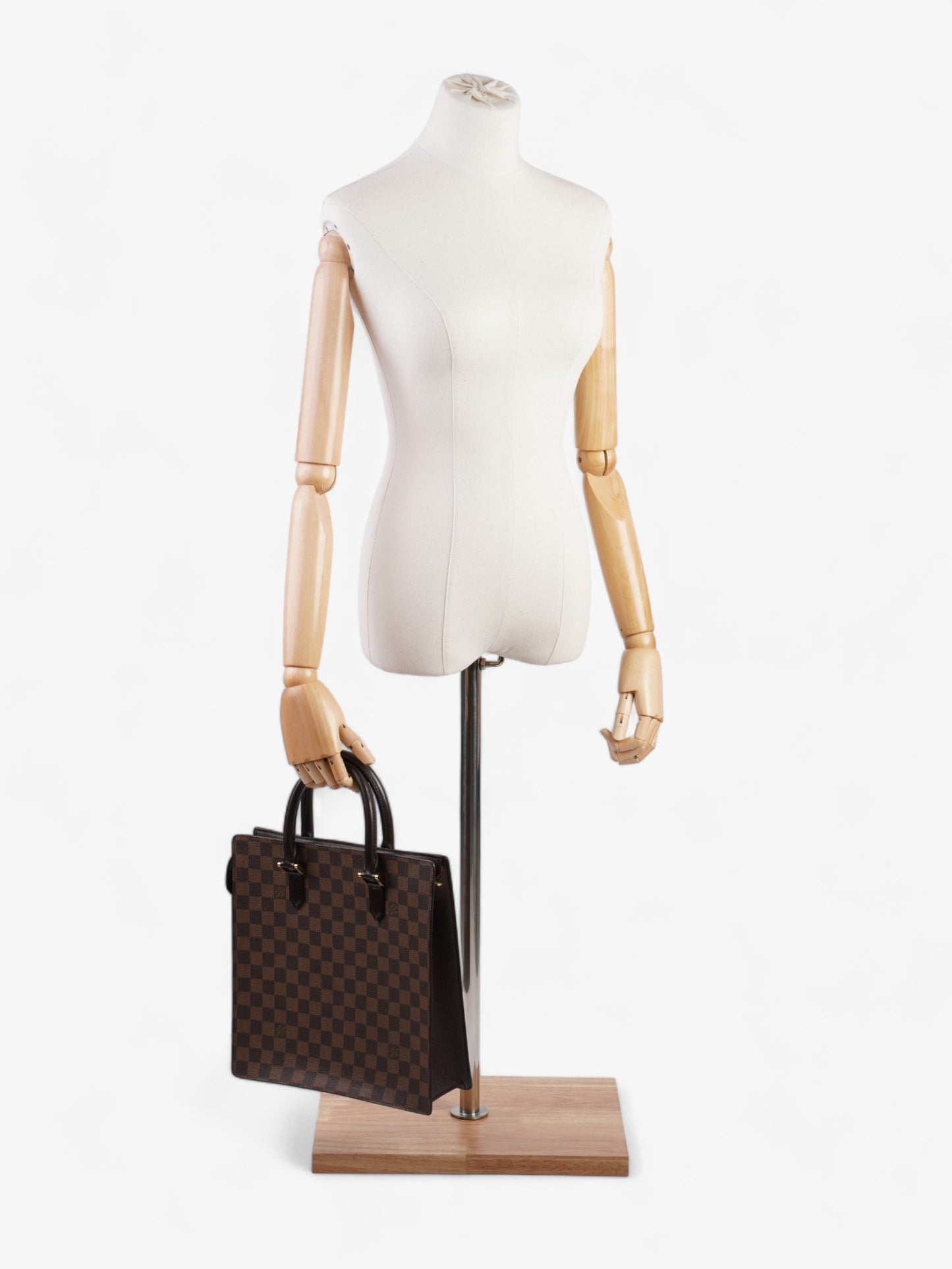 Louis Vuitton Sac Plat Tote Bag Damier Ebene Canvas