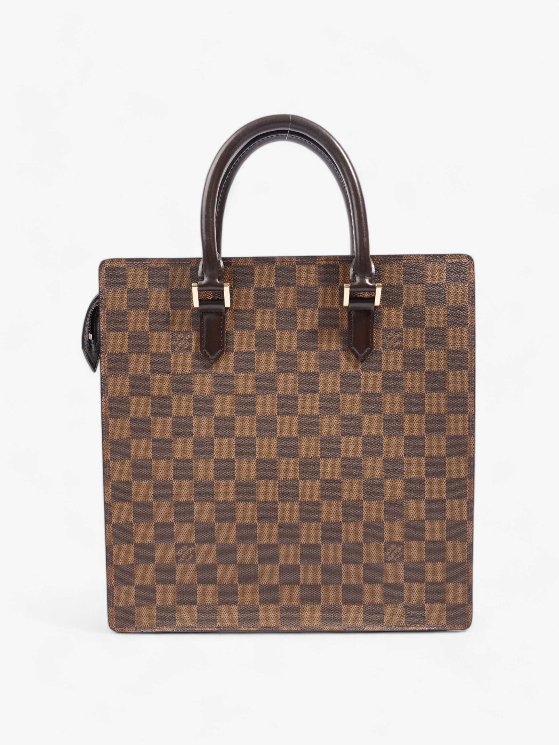 Louis Vuitton Sac Plat Tote Bag Damier Ebene Canvas