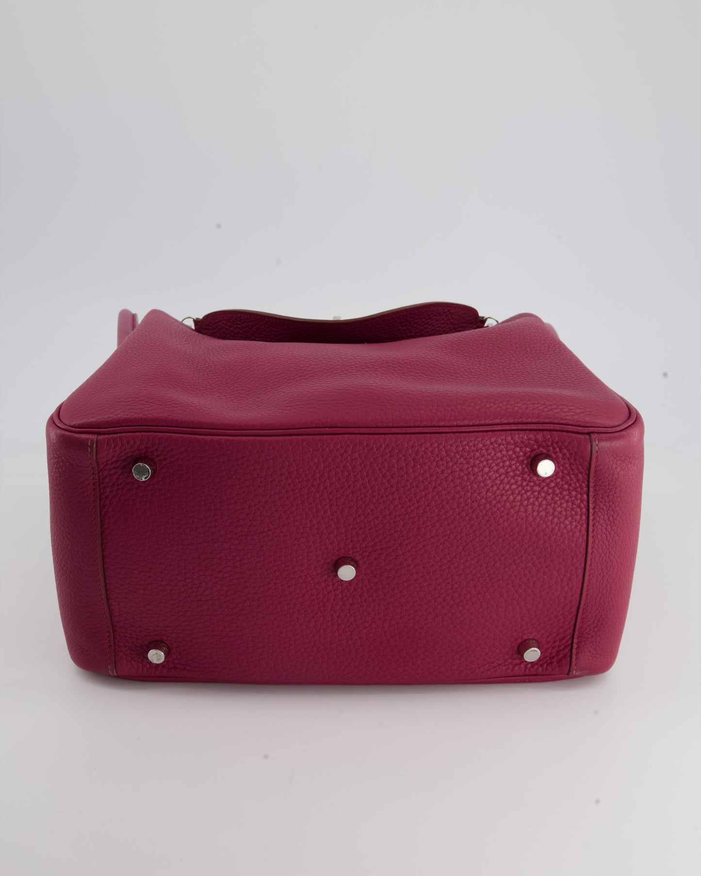 Hermes Lindy Bag 30cm in Rouge Galance in Togo Leather with Palladium Hardware