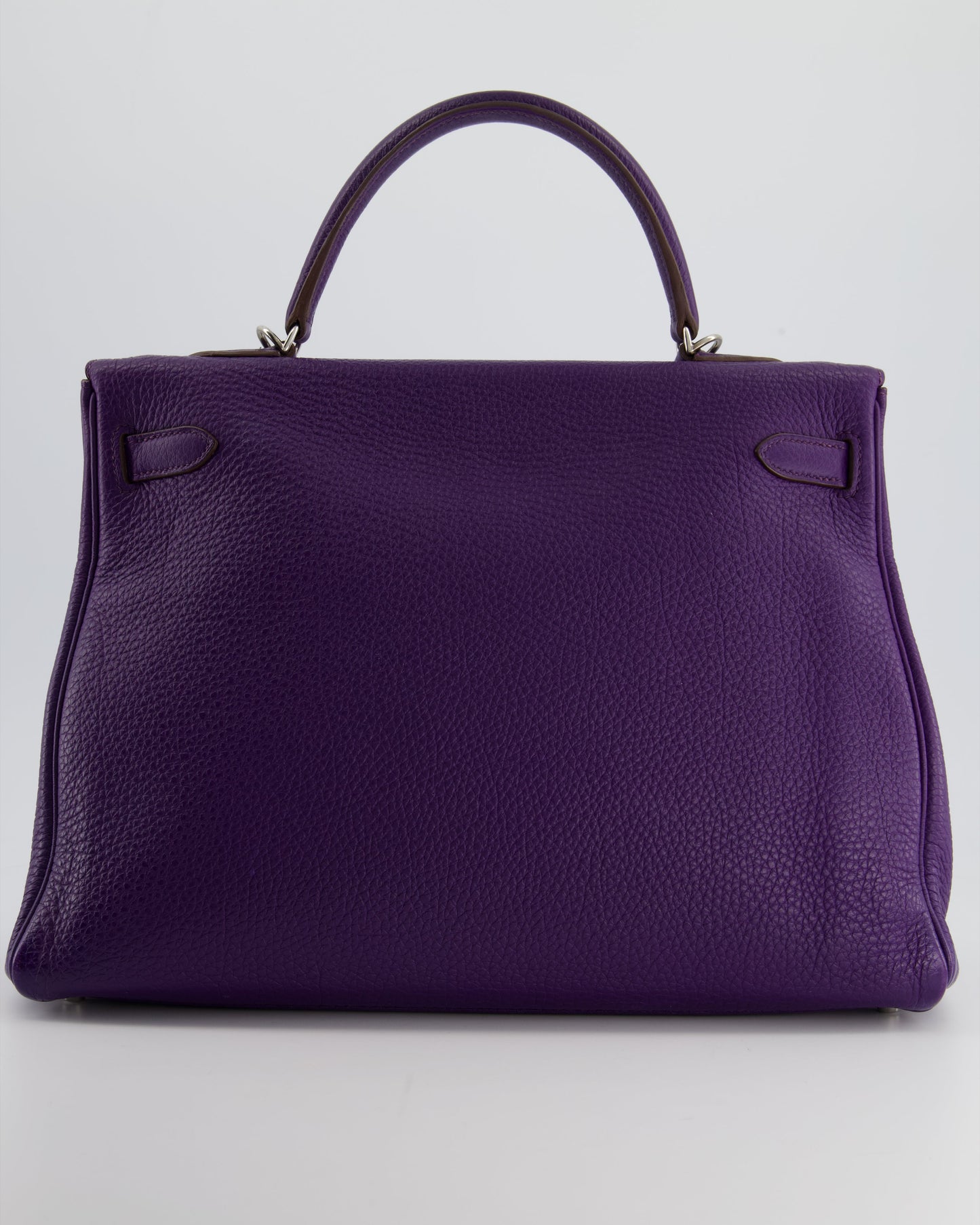 Hermes Kelly 35 Retourne Bag in Iris Togo Leather with Palladium Hardware