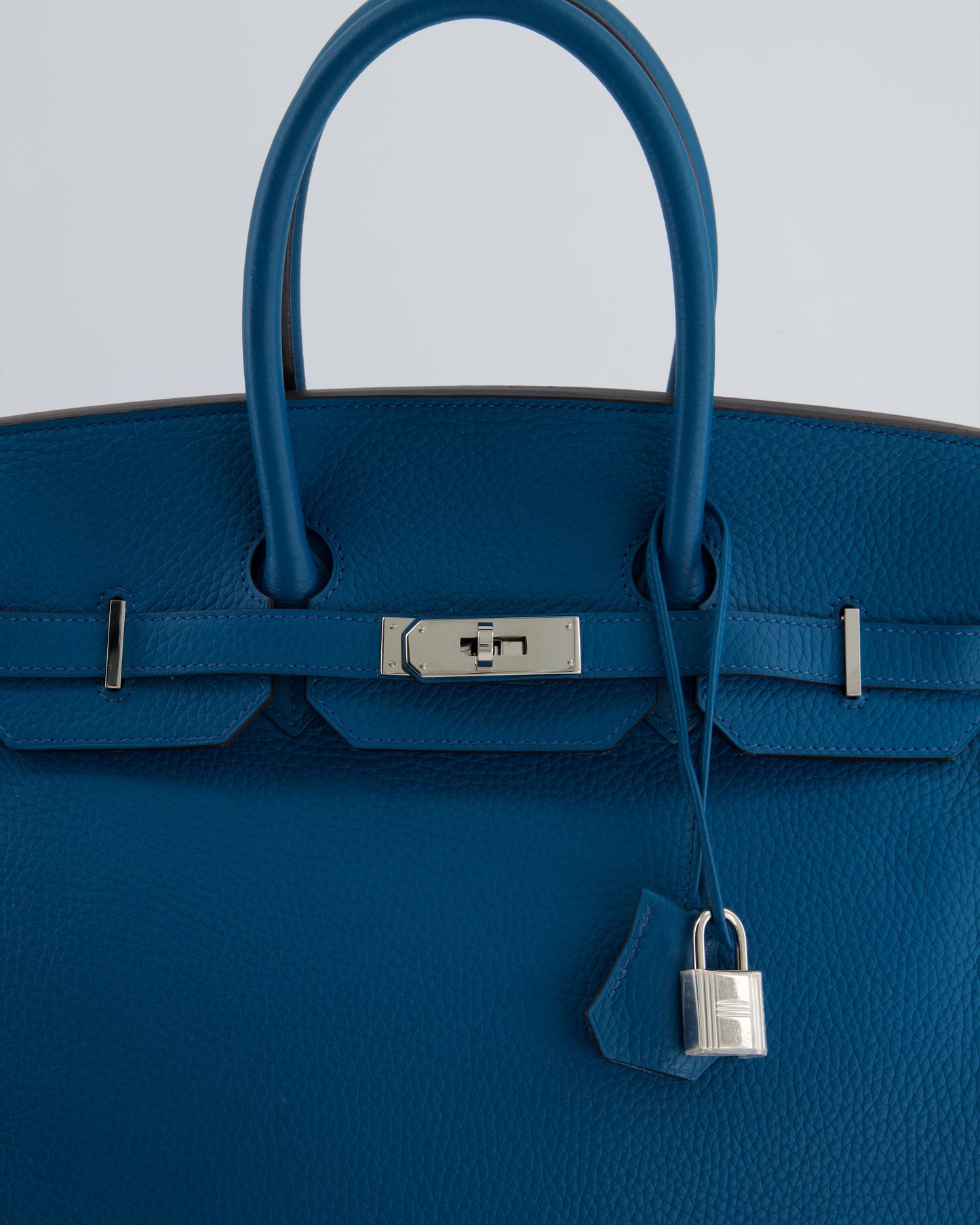 Hermes Birkin 35cm Bag in Blue Petrole Togo Leather with Palladium Hardware