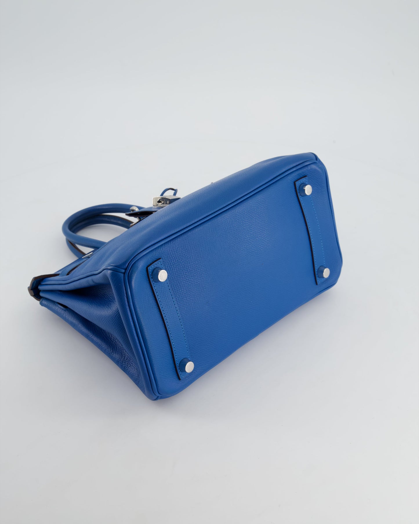 Hermes Birkin 25 Retourne Bag in Bleu De Galice Epsom Leather with Palladium Hardware