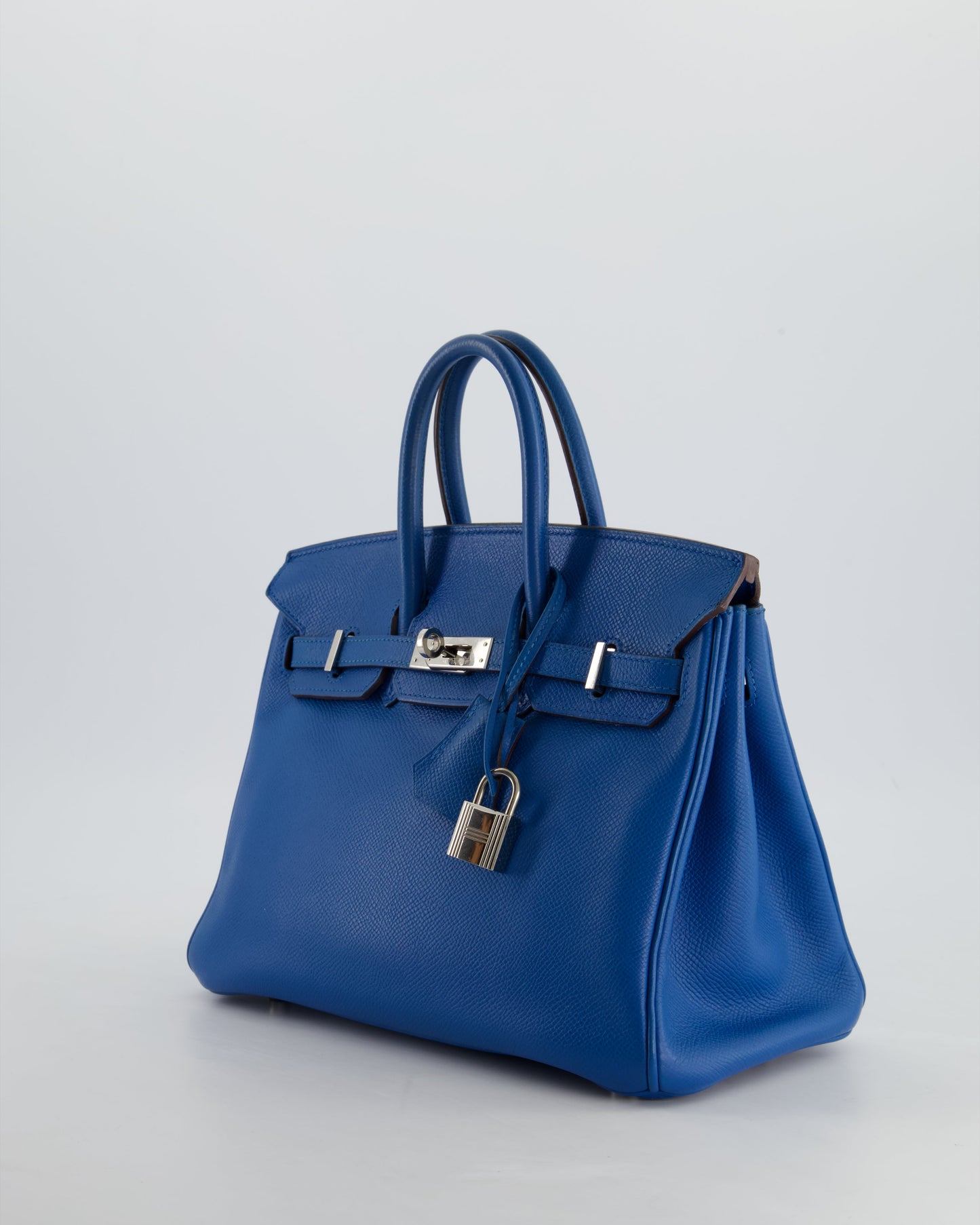 Hermes Birkin 25 Retourne Bag in Bleu De Galice Epsom Leather with Palladium Hardware