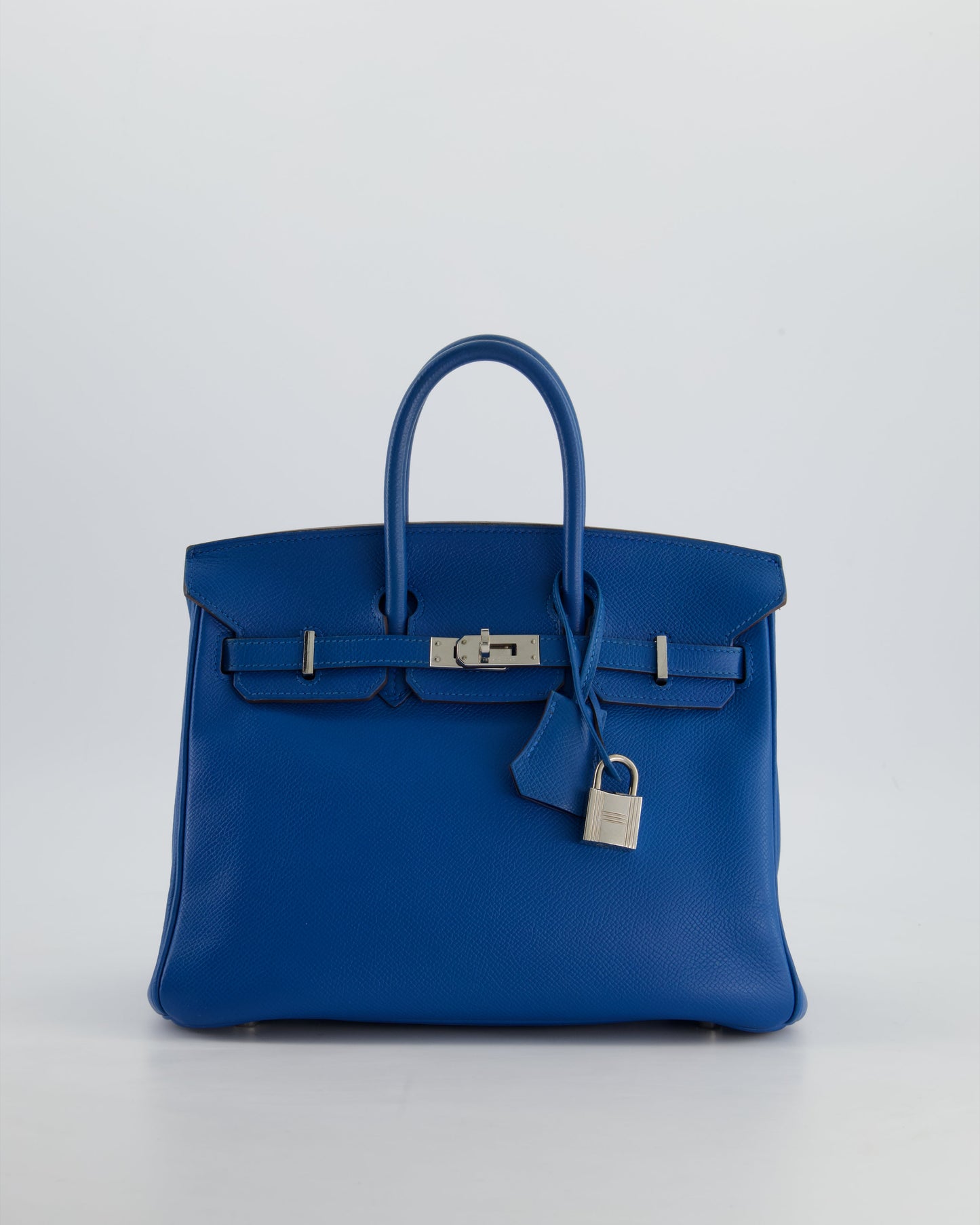 Hermes Birkin 25 Retourne Bag in Bleu De Galice Epsom Leather with Palladium Hardware