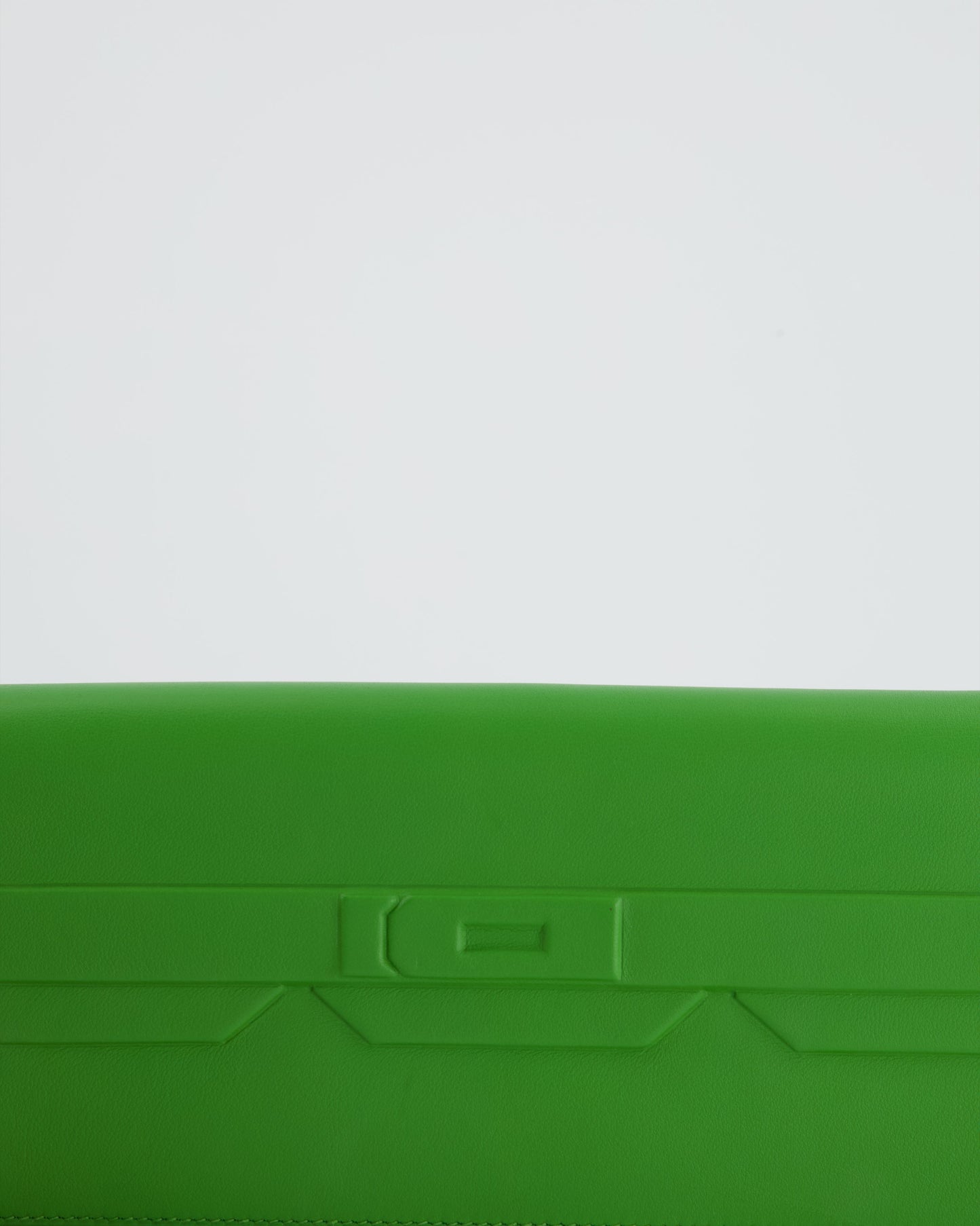 Hermes Birkin Cut Shadow Bag In Vert Yucca Swift Leather