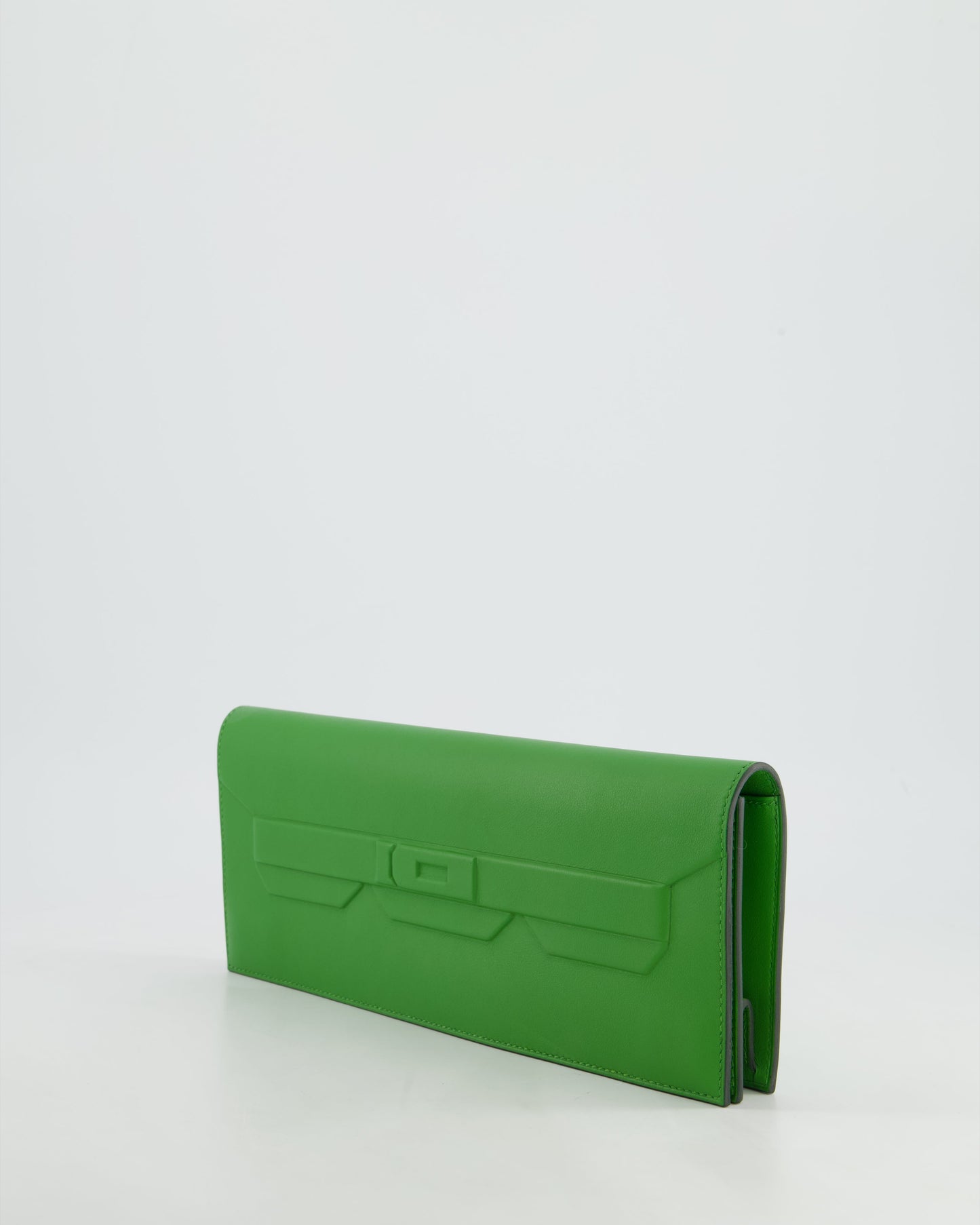 Hermes Birkin Cut Shadow Bag In Vert Yucca Swift Leather