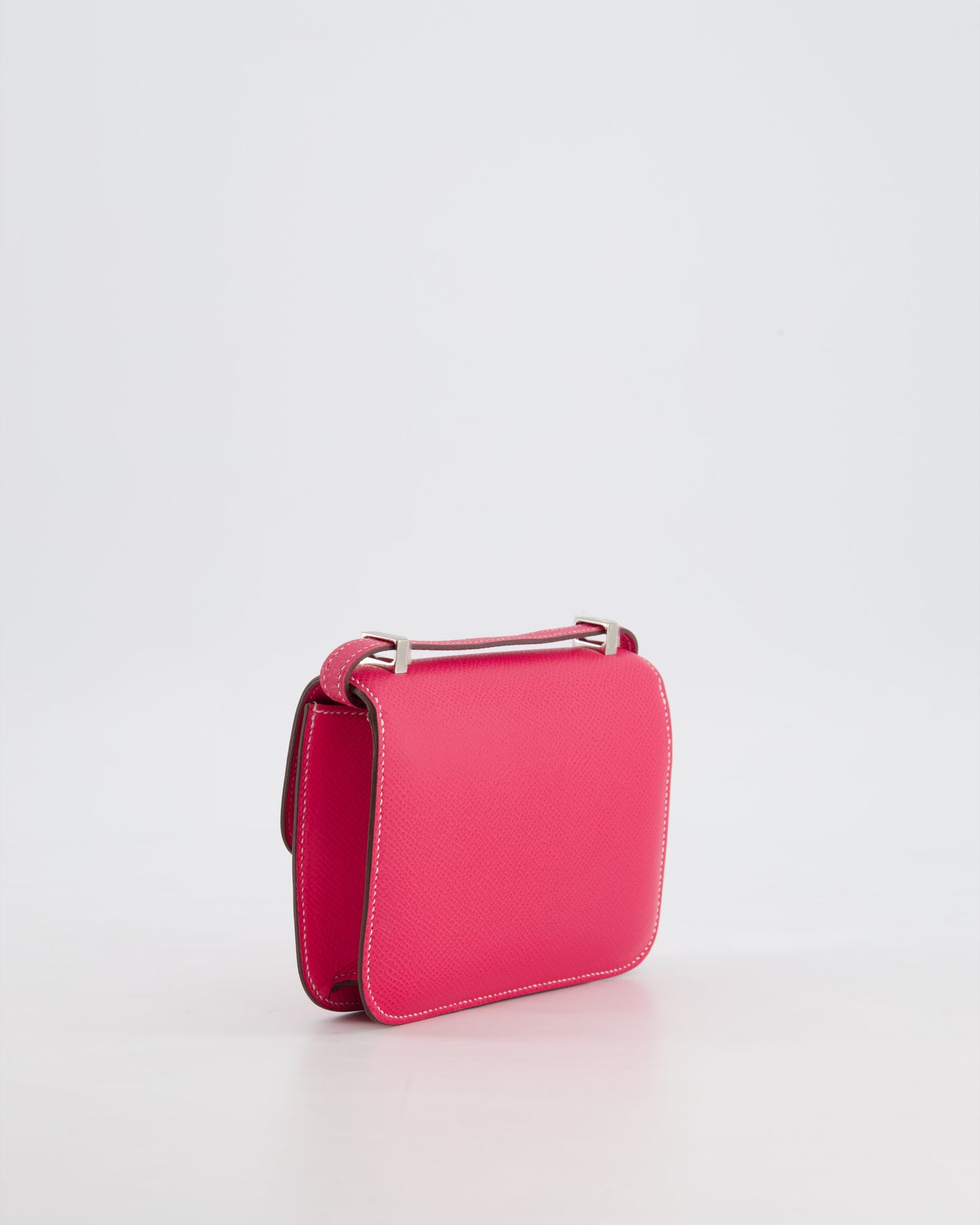 *RARE HOT* Hermes Constance II Micro Bag in Rose Tyrien Epsom Leather with Palladium Hardware