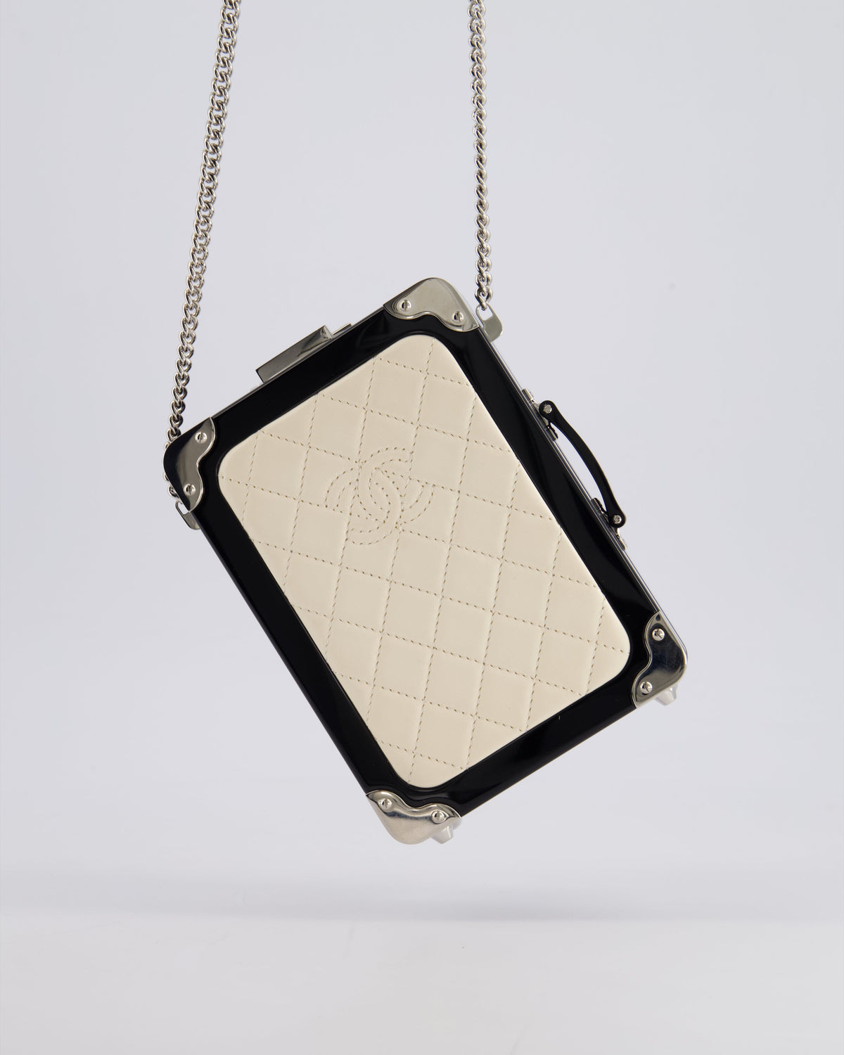 *RARE* Chanel 2016 Airlines Evening In The Air Trolley  Bag with Silver Hardware and Quilted Leather with CC Logo Detail