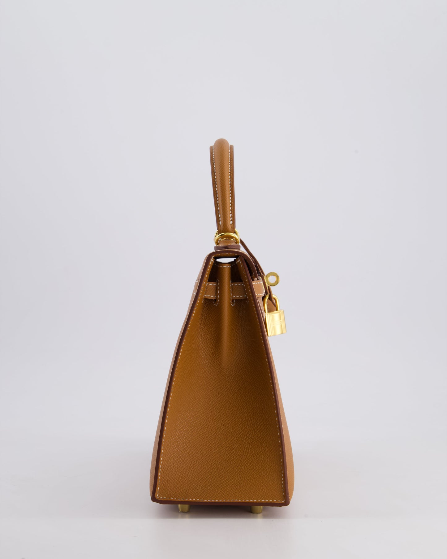 Hermes Kelly 25 Sellier Bag in Gold Epsom Leather with Gold Hardware