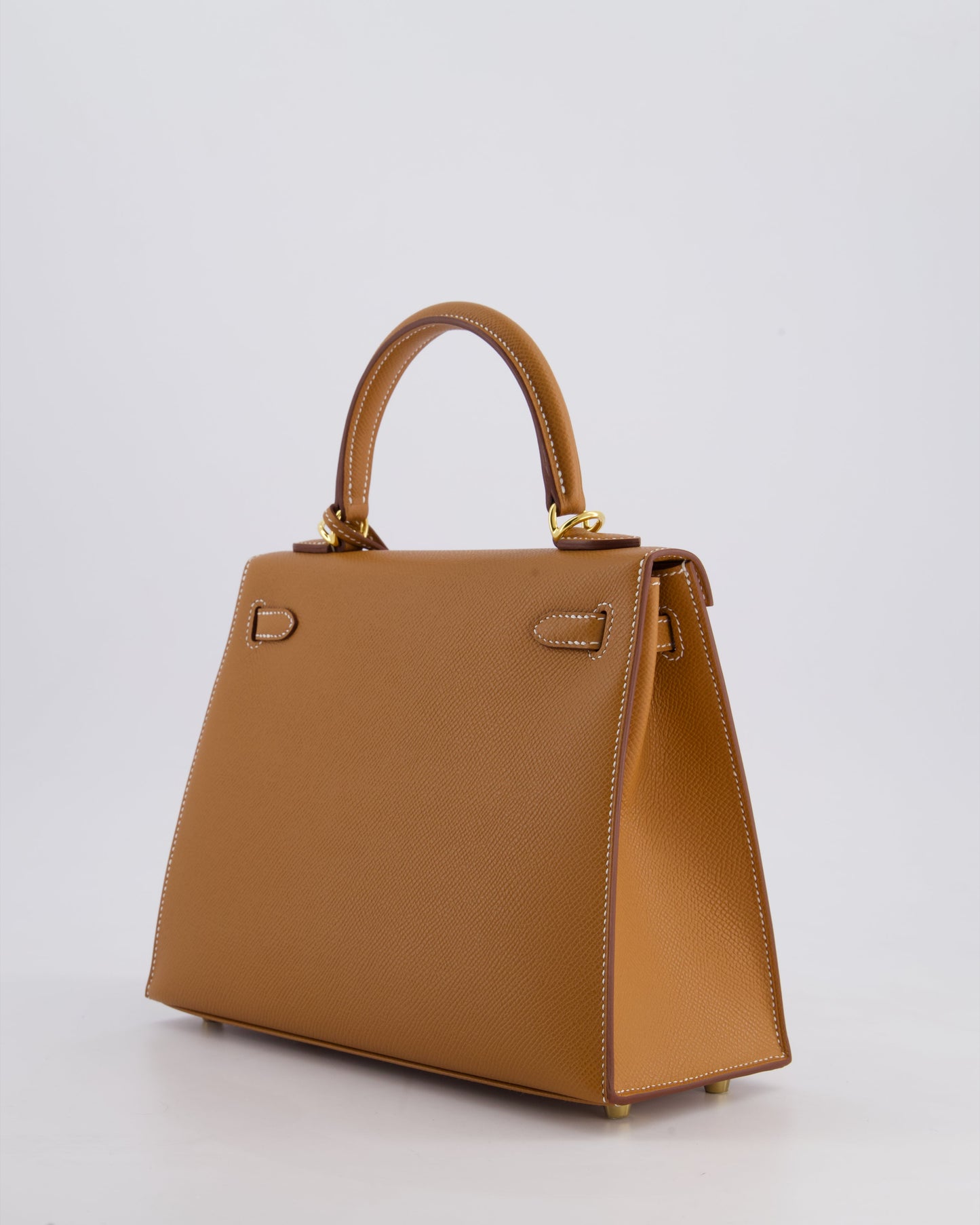 Hermes Kelly 25 Sellier Bag in Gold Epsom Leather with Gold Hardware