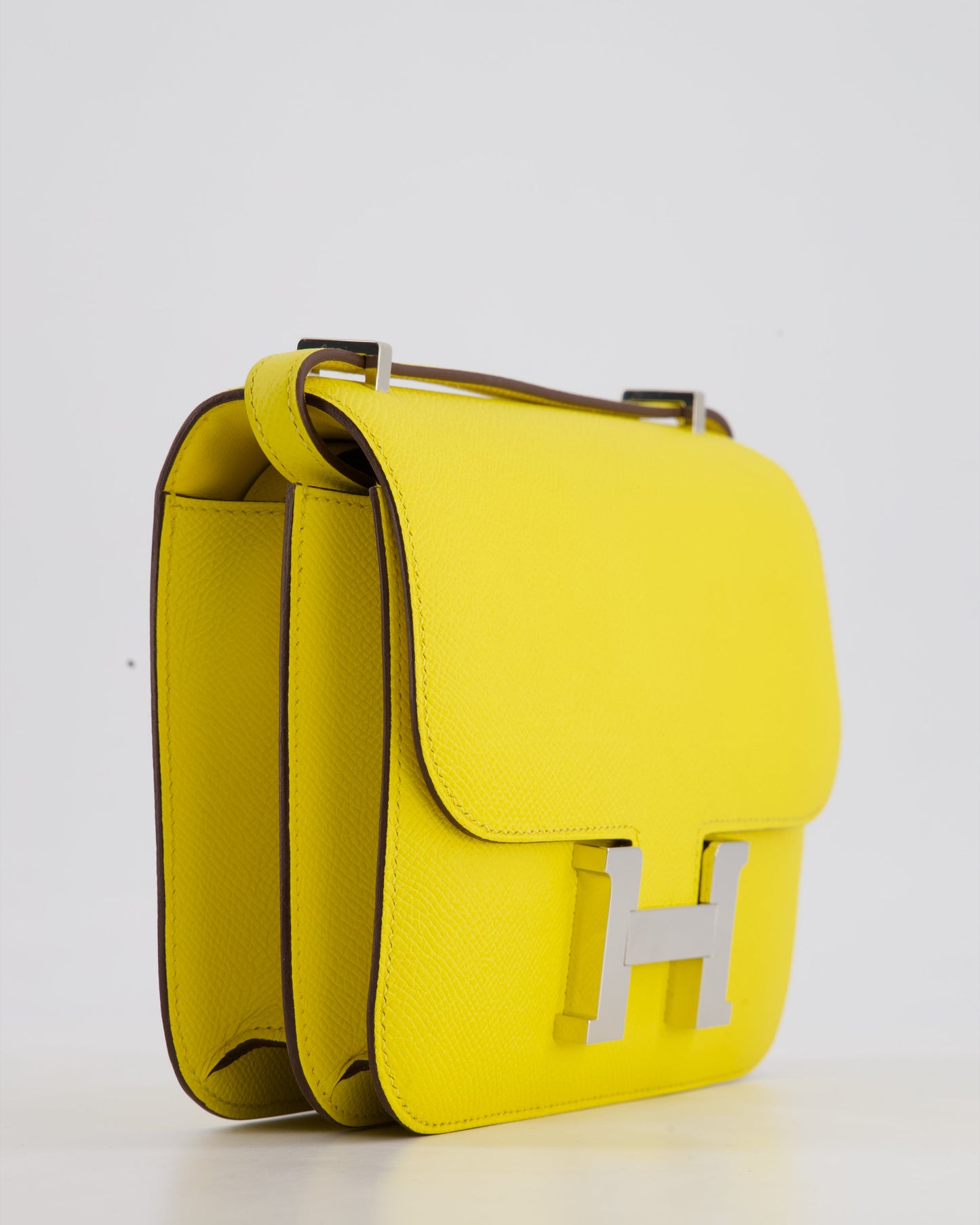 Hermes Constance III 18 Miroir Bag in Jaune De Naples Epsom Leather with Palladium Hardware