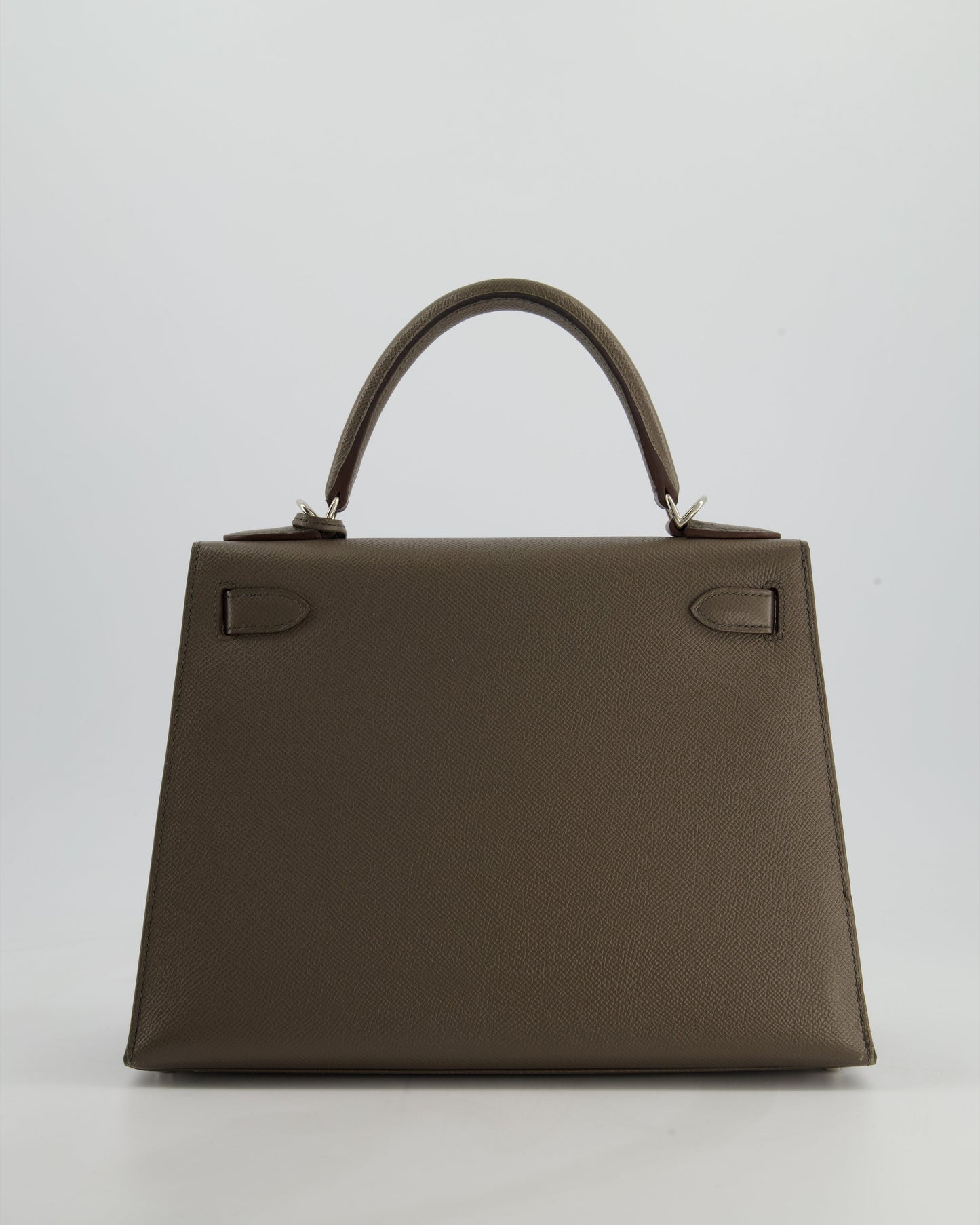 Hermes HSS Kelly 28 Sellier Bag in Gris Etain Epsom Leather with Palladium Hardware