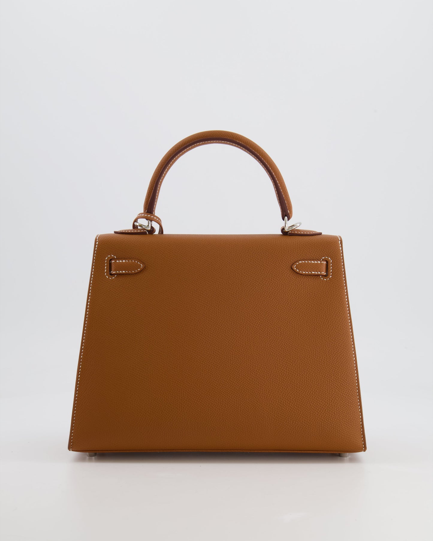 Hermes Kelly 25 Sellier Bag in Gold Epsom Leather with Palladium Hardware